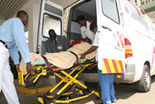 Ambulance at Hospital Entrance